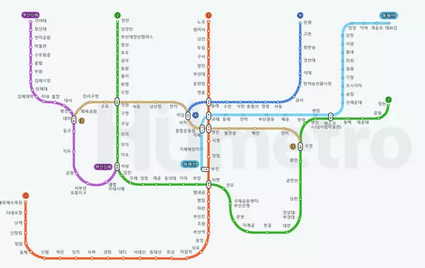 부산 지하철 노선도